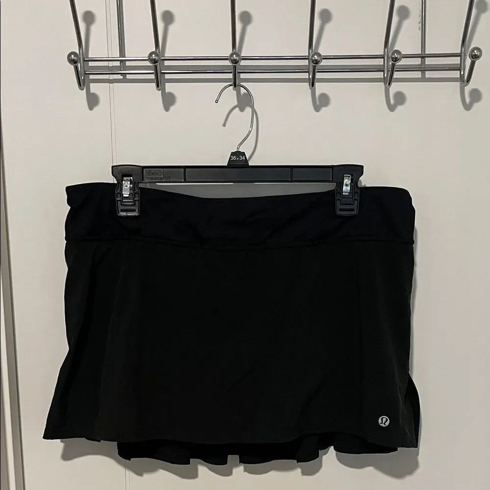 Lululemon Black Athletic Skirt Athleisure Tennis Pickleball Athleisure Casual